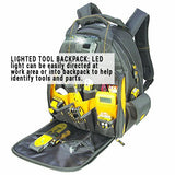 DEWALT Lighted Tool Backpack--57 Pockets In Total