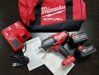 MILWAUKEE M18 FUEL 18V Brushless 1/2 in. High Torque Impact Wrench w/Friction Ring COMBO KIT